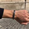 Bracelet jonc en acier inoxydable à motifs torsadés – Ajustable et mixte