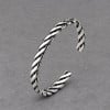 Bracelet jonc torsadé en acier inoxydable – Ajustable 7 mm pour homme et femme