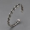 Pulsera rígida trenzada de acero inoxidable – Ajustable 7 mm para hombre y mujer