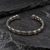 Bracciale rigido intrecciato in acciaio inossidabile – Regolabile 7 mm per uomo e donna