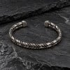 Bracelet jonc torsadé en acier inoxydable – Ajustable 7 mm pour homme et femme