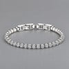 N Bracelet femme acier serti zirconium fermoir ajustable