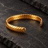 Bracelet jonc tressé en acier inoxydable – Manchette ajustable 8 mm