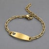 Bracelet gourmette enfant en acier inoxydable avec cœur – Personnalisable