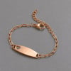 Bracelet gourmette enfant en acier inoxydable avec cœur – Personnalisable
