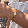 Bracelet gourmette enfant en acier inoxydable avec cœur – Personnalisable