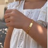 Bracelet gourmette enfant en acier inoxydable avec cœur – Personnalisable