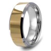 Bague homme plaquée or tungstène