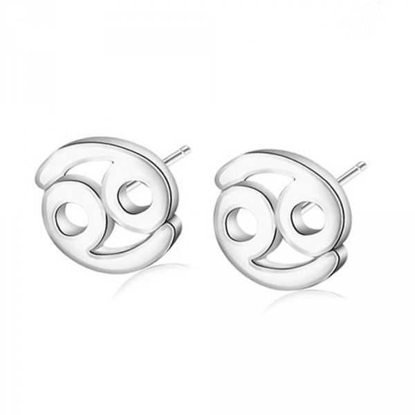 Boucles d'oreilles argent 925 Signes du zodiaque Cancer