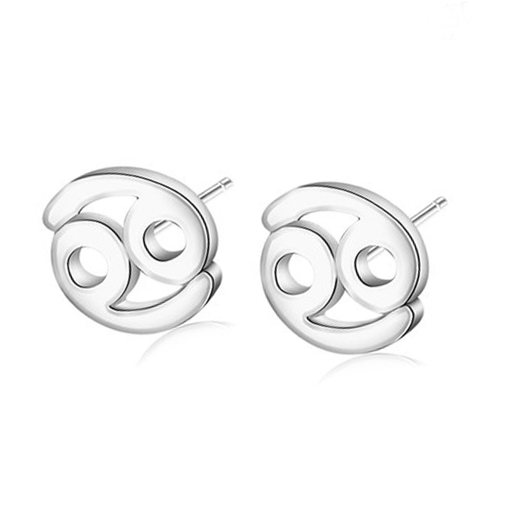 Sterling Silver Stud Earrings Zodiac 