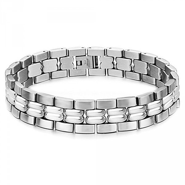 Bracelet homme acier inoxydable 3 lignes BijouxStore webid752