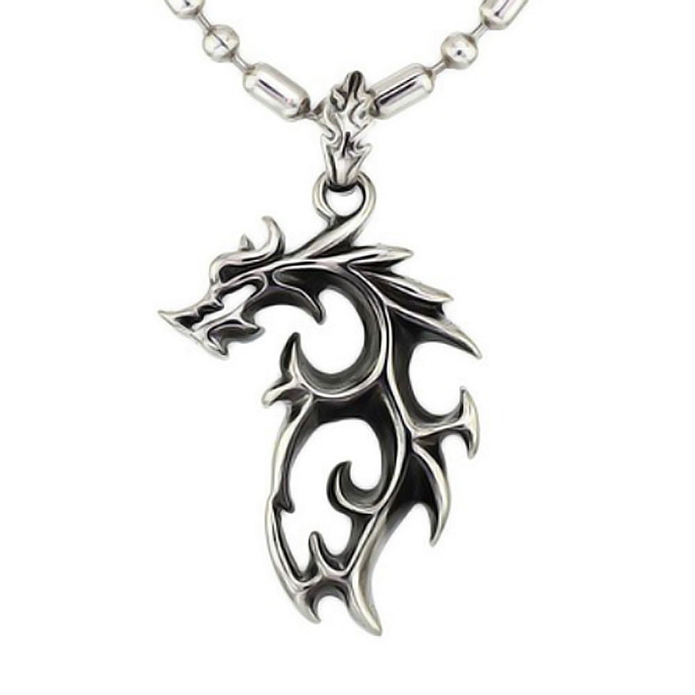 Beydodo Collier Acier Inoxydable Homme Griffe De Dragon avec Pédant en Pierre Émeraude Collier Hip Hop Homme 
