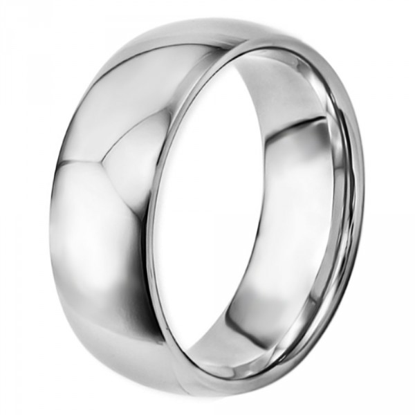 Men's Titanium Polished Band Ring