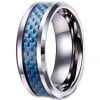 Men's Tungsten Carbide Ring Carbon Fiber Inlay