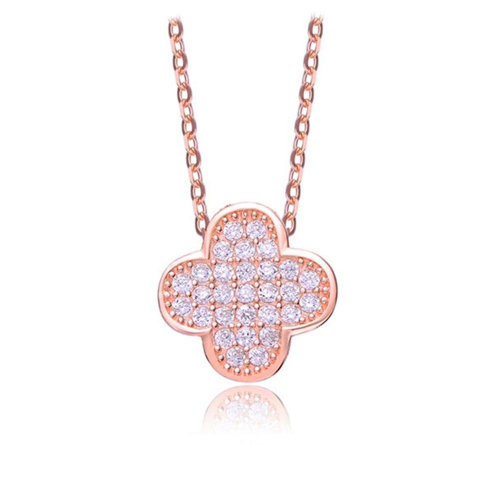 Sterling Silver Clover Pendant Necklace