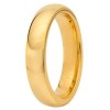 Bague anneau tungstene alliance plaque or