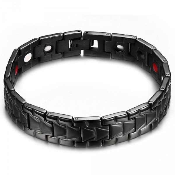 Men's Black Magnetic Stainless Steel Bracelet