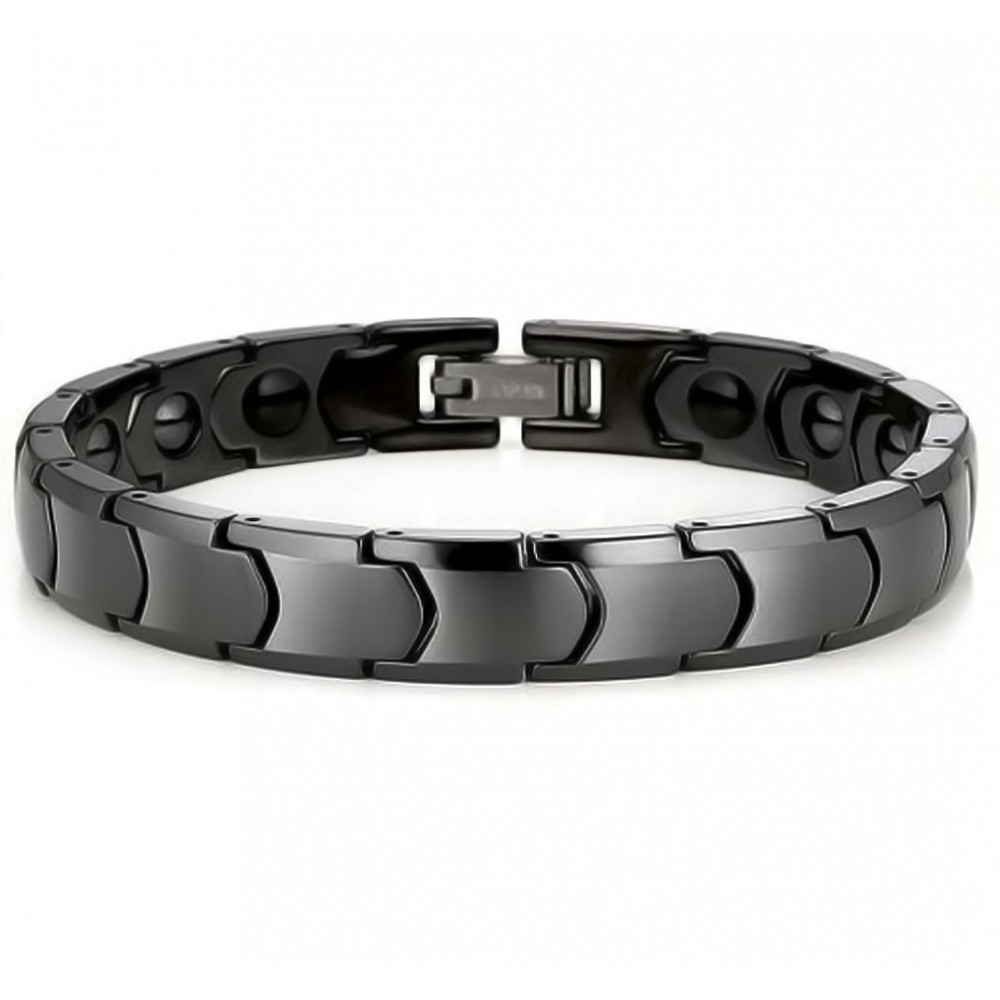 Men's High Polished Black Ceramic Bracelet BijouxStore