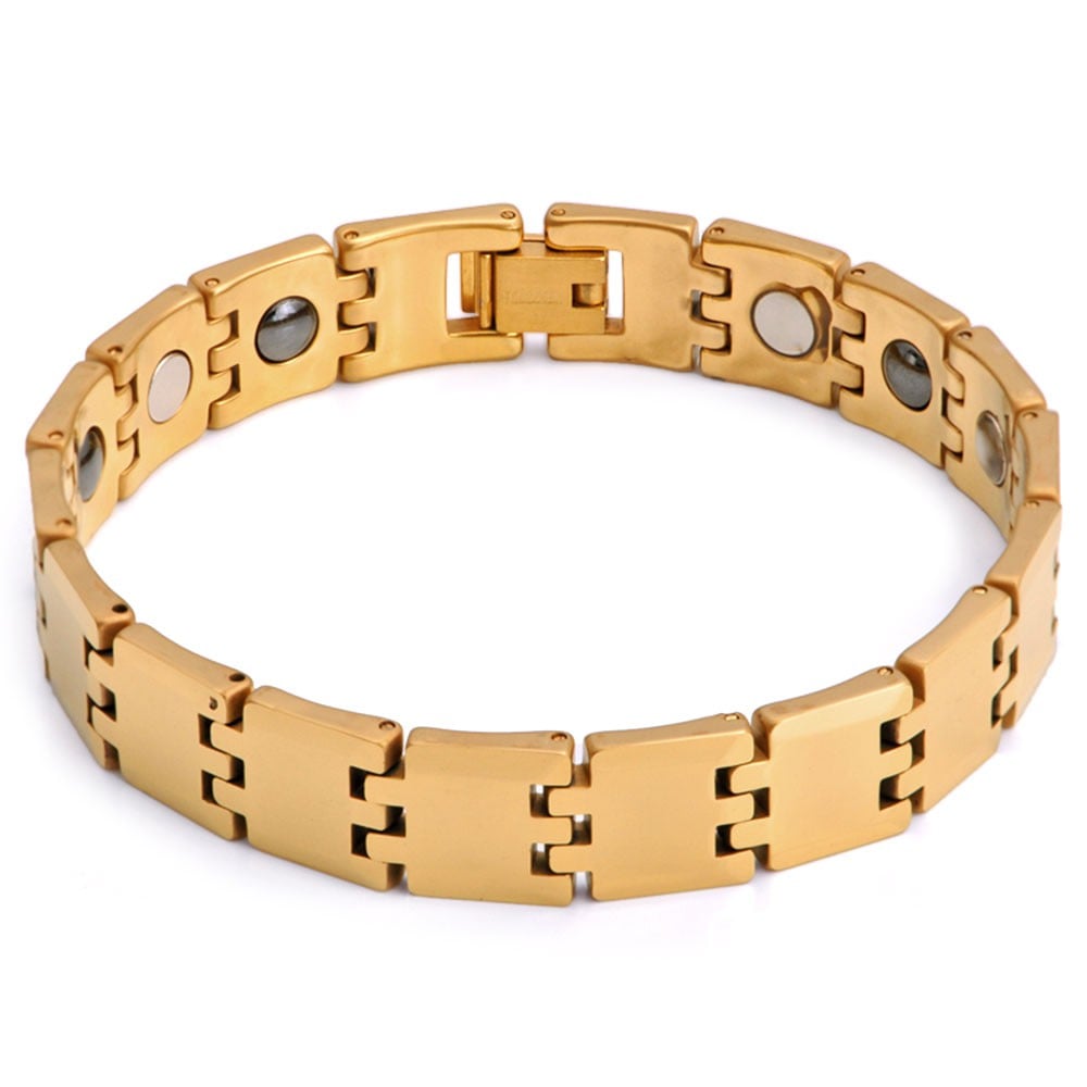 Men's High Polished Gold Plated Tungsten Carbide Bracelet BijouxStore