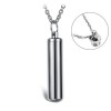 Pendentif Homme barre cylindrique acier