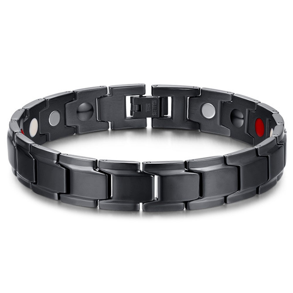 Men's Black Stainless Steel Bracelet BijouxStore webid1234