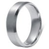 Men's Titanium Brushed Band Ring