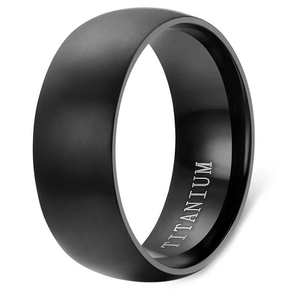 Men's Black Titanium Ring - BijouxStore - webid:833