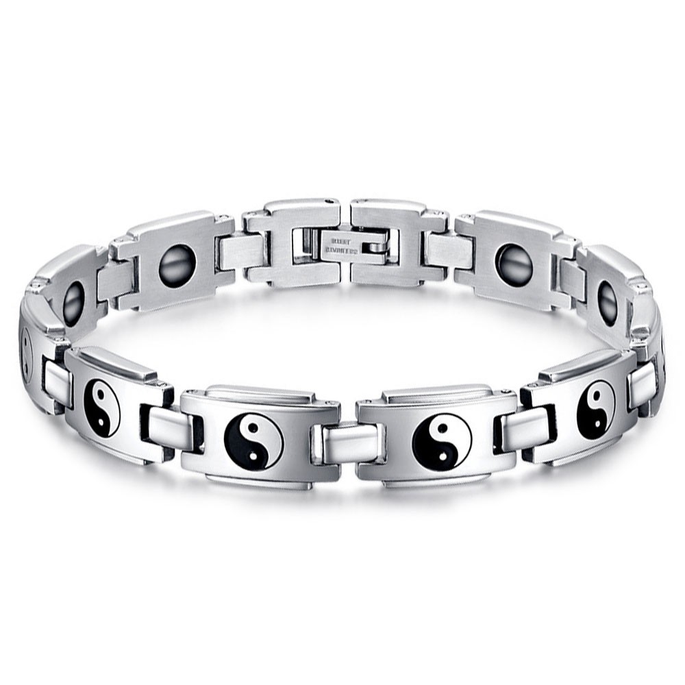 Men's Stainless Steel Yin Yang Magnetic Bracelet - BijouxStore - webid:422