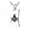 Pendentif homme plaque acier Franc-maçonnerie dog tag
