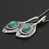 Pendentif argent boule de fleur