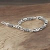 Bracelet argent homme motif fermoir crochet