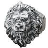 Men's Sterling Silver Lion Head Open RIng
