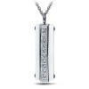 Pendentif ceramique acier zirconium