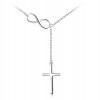 Pendentif collier argent rhodie infini croix