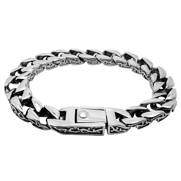 Men's Biker Chain Stainless Steel Celtic Knot Bracelet