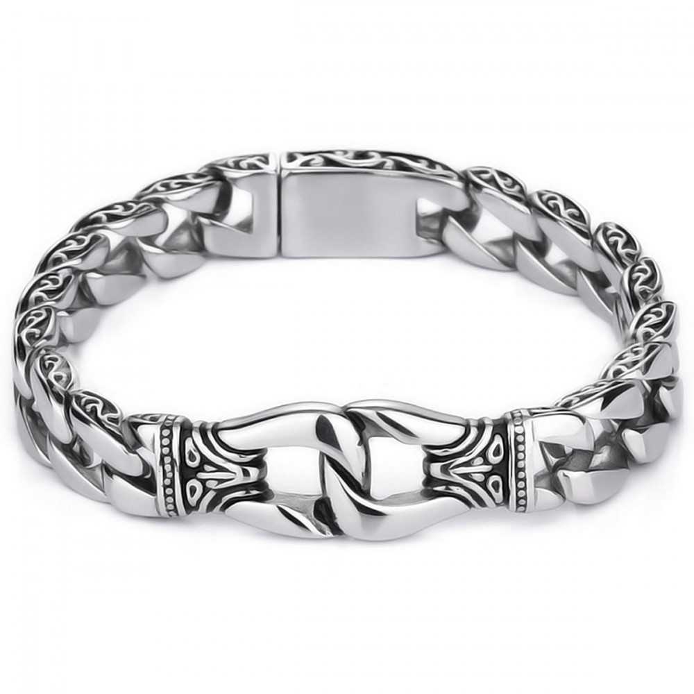 Men's Biker Celtic Knot Stainless Steel Bracelet BijouxStore webid258