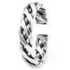 Braided Sterling Silver Open Signet Ring