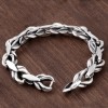 Men's Sterling Silver Biker Scale Links Bracelet