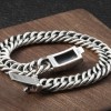 Men's Sterling Silver Braided Chain Celtic Biker Bracelet