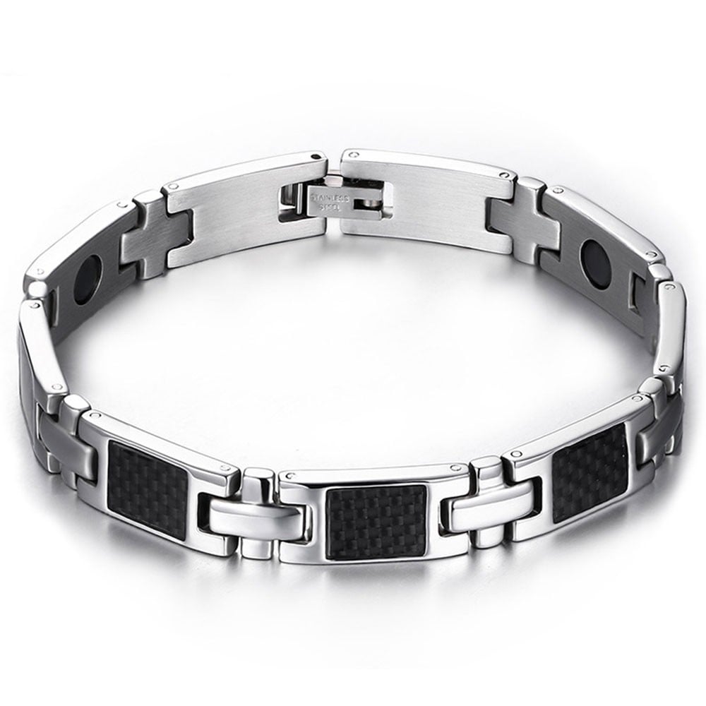 Magnifique bracelet ACIER et carbone pour HOMME neuf
