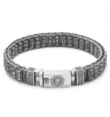 Men's Sterling Silver OM Symbol Bracelet