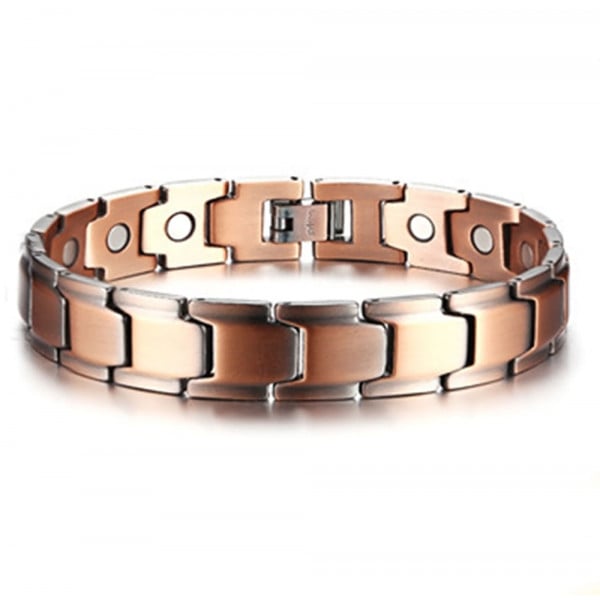 Men's Rose Gold Plated Titanium Magnetic Bracelet