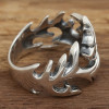 Men's Sterling Silver Dragon Open Ring