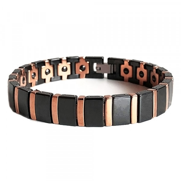 Bracelet homme en ceramique noire