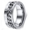 Men's Titanium Chain Spinner Band Custom Ring