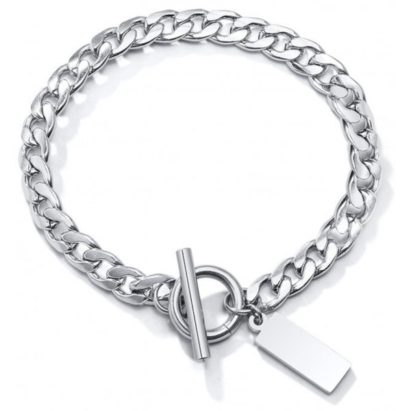 Men's Stainless Steel Chain ID Bracelet