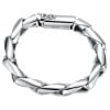 Men's Braided Cylinderical Sterling Silver Biker Bracelet