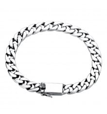 Men's Biker Sterling Silver Braided Chain Bracelet