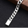 Zilveren bikerarmband met dikke ketting voor heren