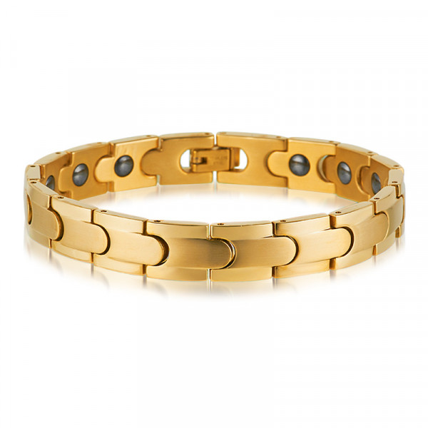 Men's Gold Plated Chain Stainless Steel Bracelet
